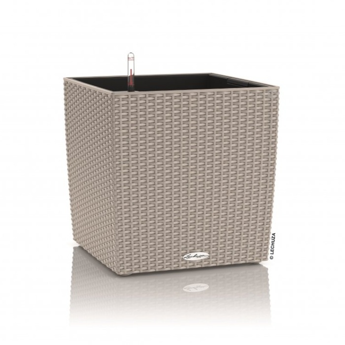 Květináče - Květináč TREND CUBE Cottage komplet set pískový 40cm