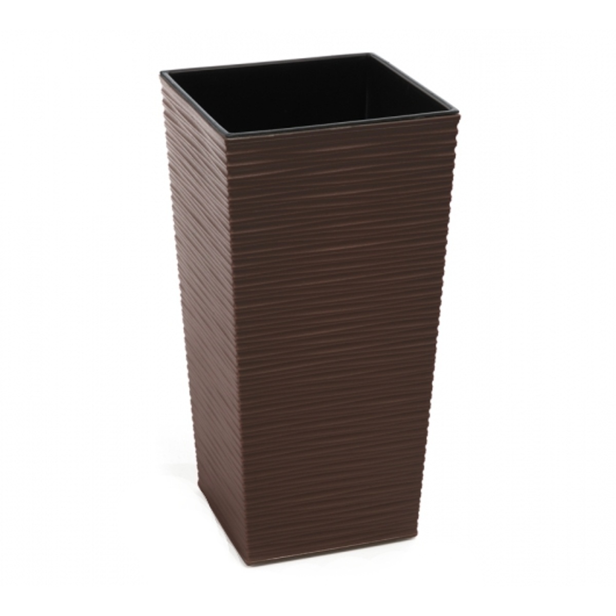 Plastové květináče - Květináč vysoký plastový FINEZIA s vložkou hnědý 75cm