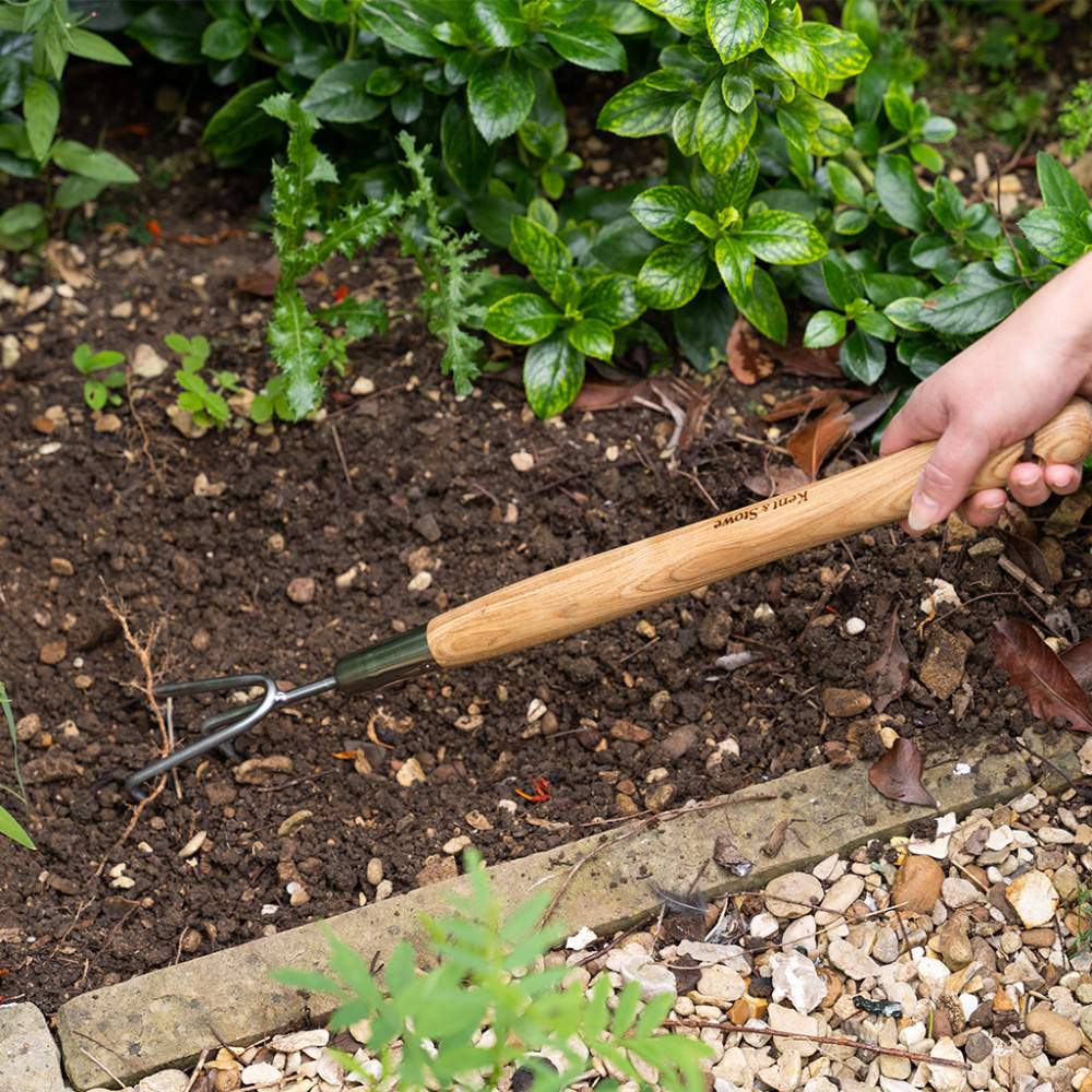 Kypřič půdy se 3 hroty KENT & STOWE nerezový s prodlouženou rukojetí 54cm-0