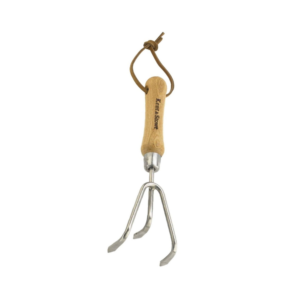 Zahradní nářadí - Kypřič půdy se 3 hroty KENT & STOWE nerezový s rukojetí 28cm