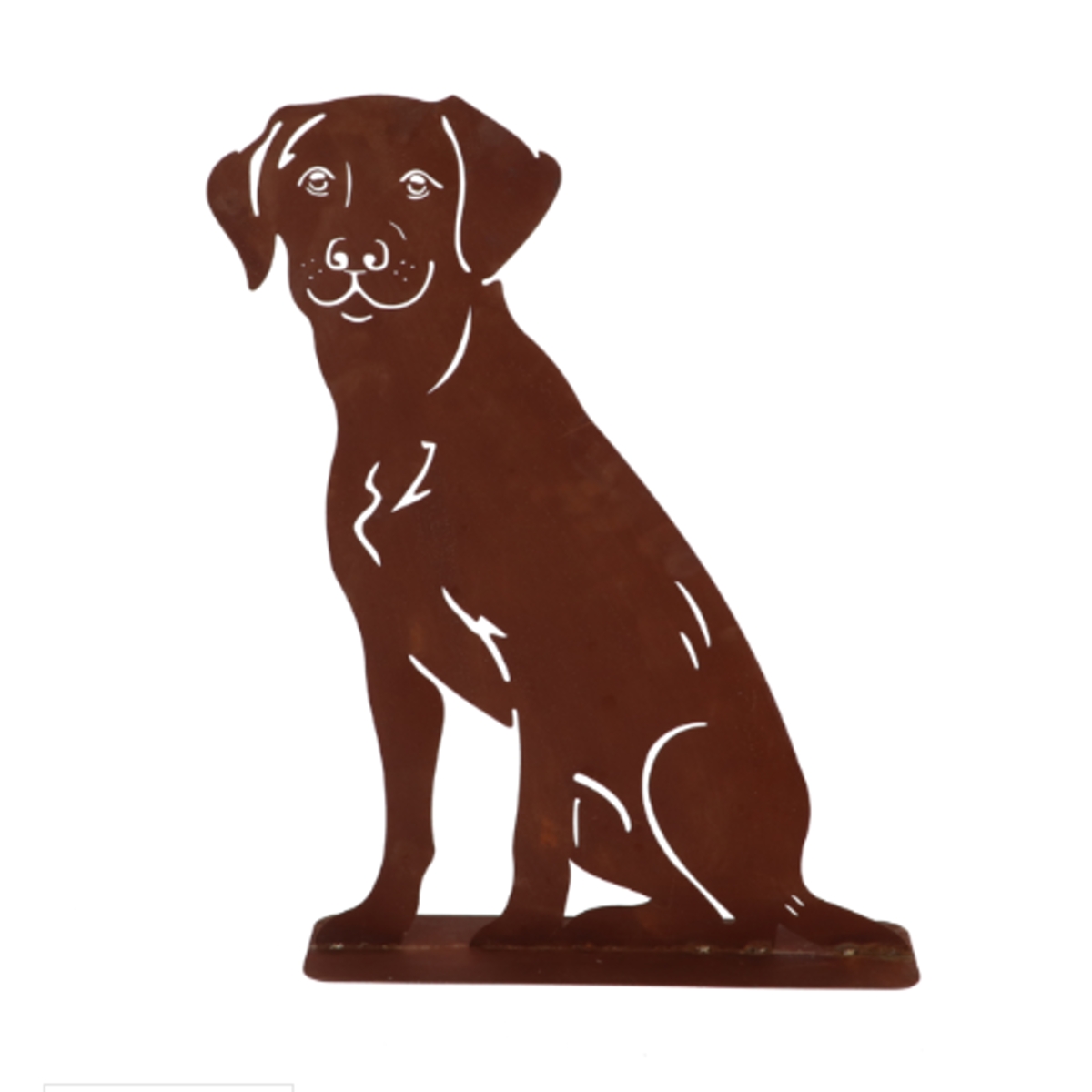 Doplňky do zahrady - Labrador kovový na podstavci 56cm