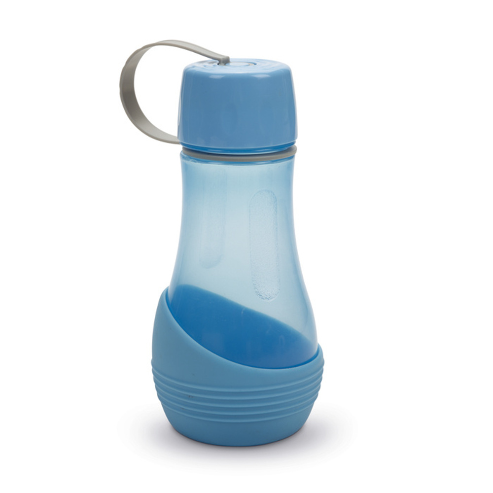 Hračky a doplňky - Lahev cestovní s miskou plastová modrá 2v1