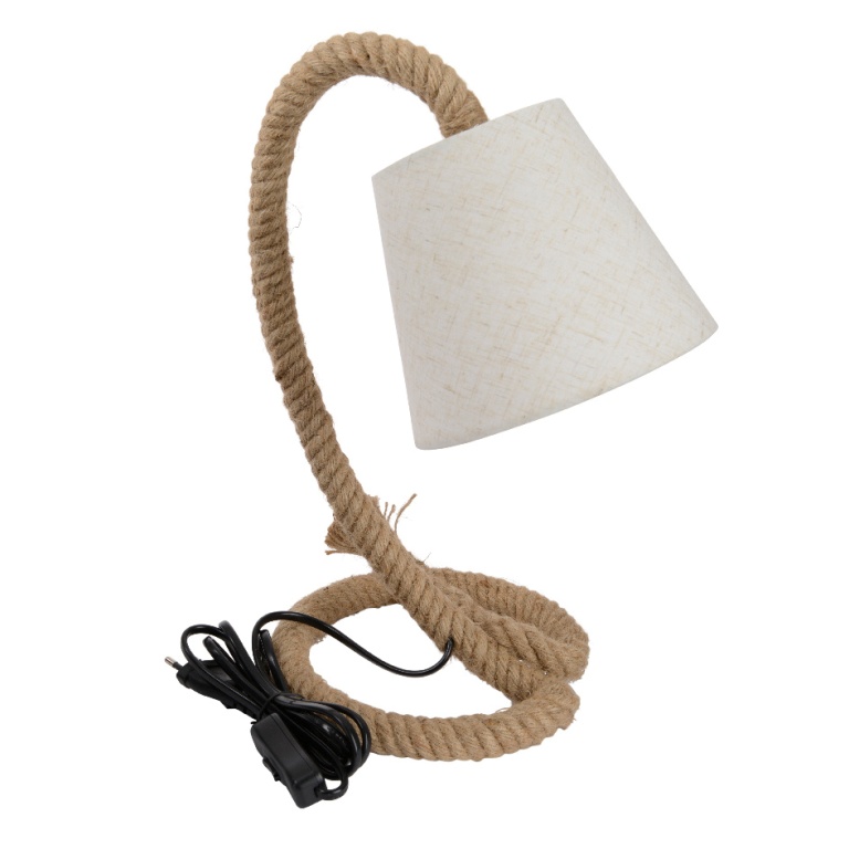 Lucerny a lampy - Lampa stolní podstavec z lana 35cm