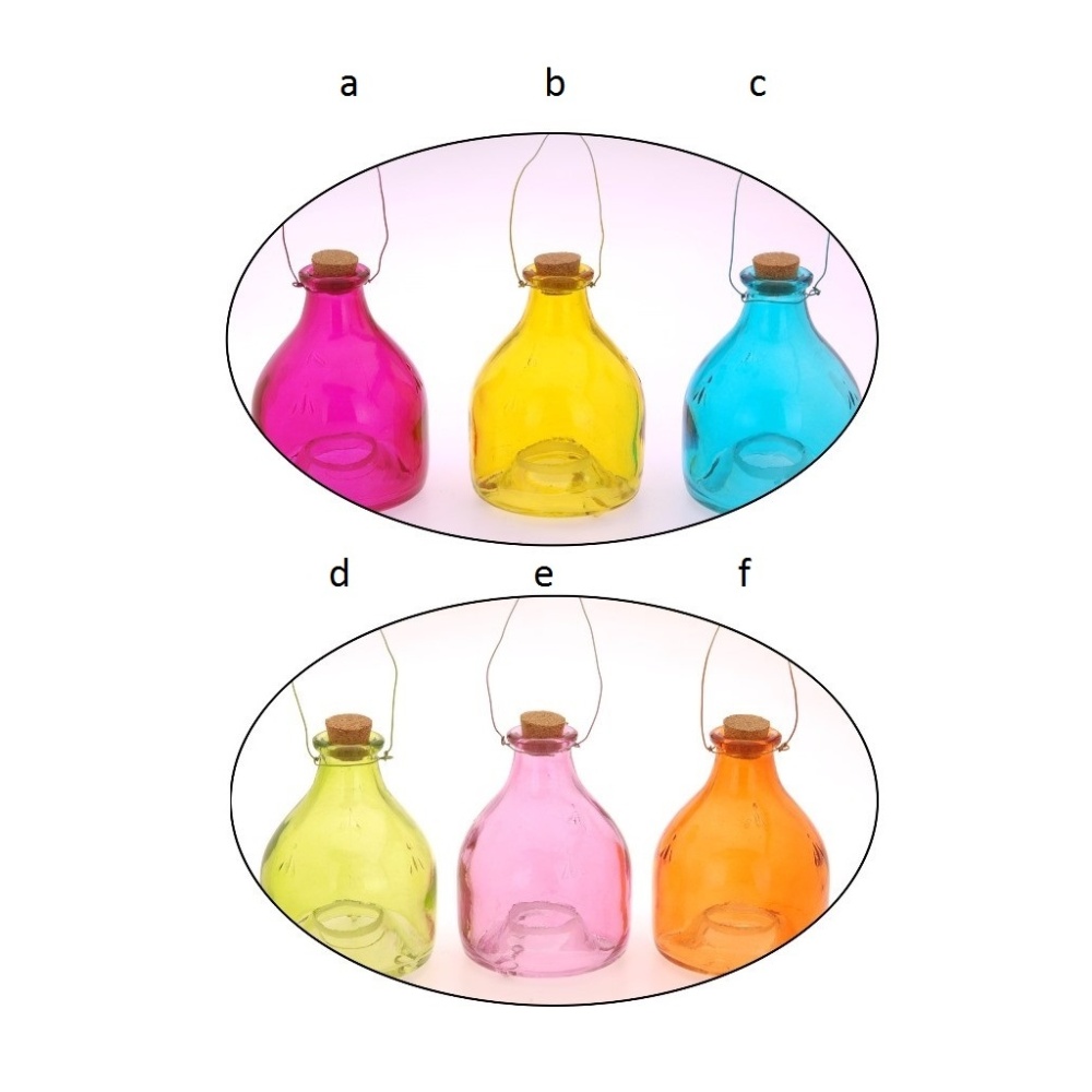 Lapač vos skleněný 16,5cm mix barev-0