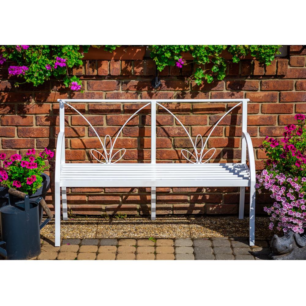 Lavice AURIGA s listy kovová černá 120/160cm-1