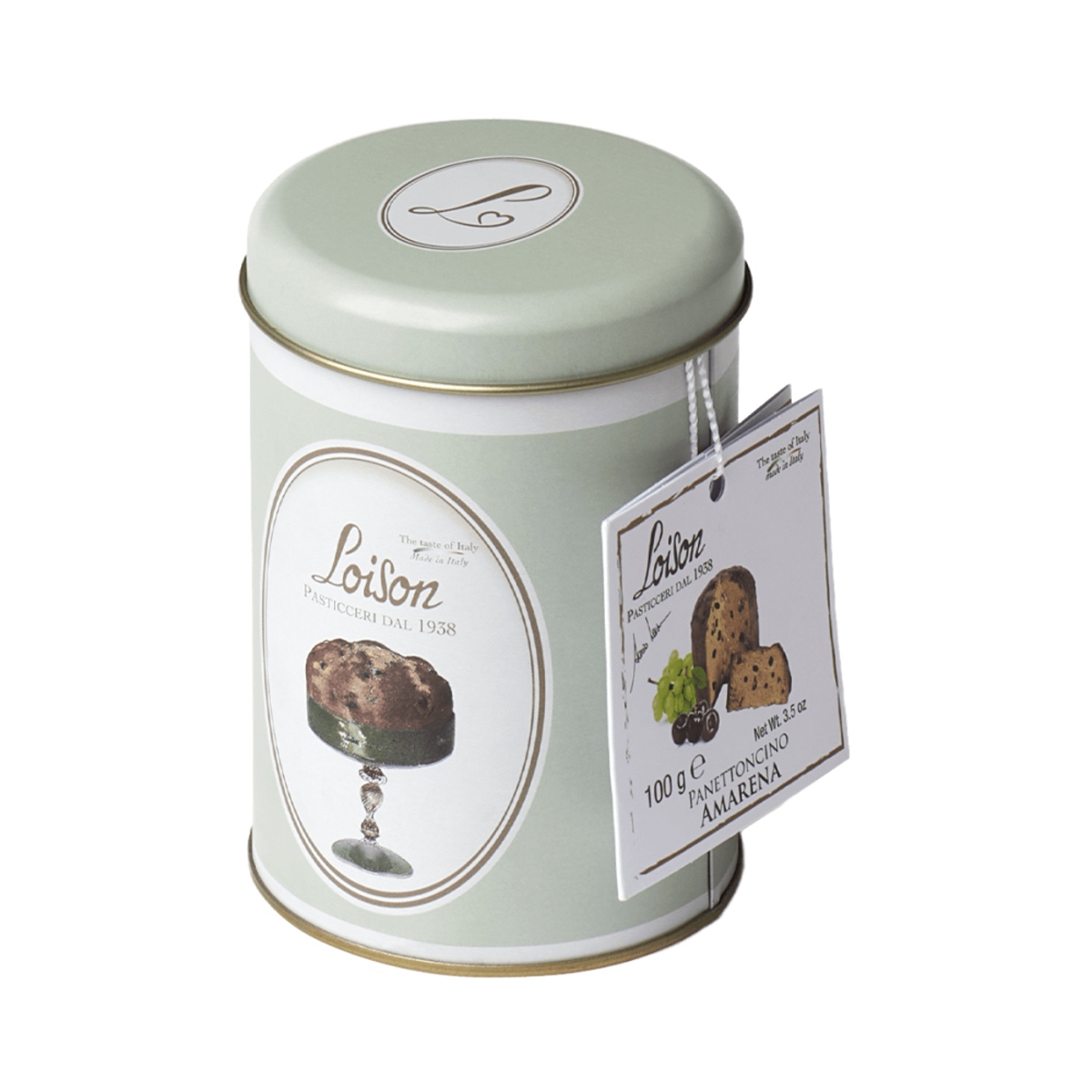 Sladké pochoutky - Loison Panettoncino AMARENA s rozinkami a kandovanými třešněmi v dóze 100g