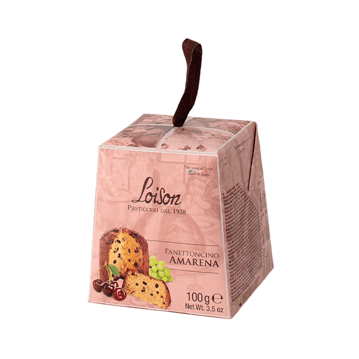 Sladké pochoutky - Loison Panettone AMARENA s rozinkami a kandovanými třešněmi 100g