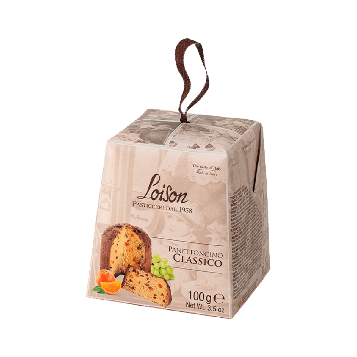 Sladké pochoutky - Loison Panettone CLASSICO s rozinkami a pomerančem 100g