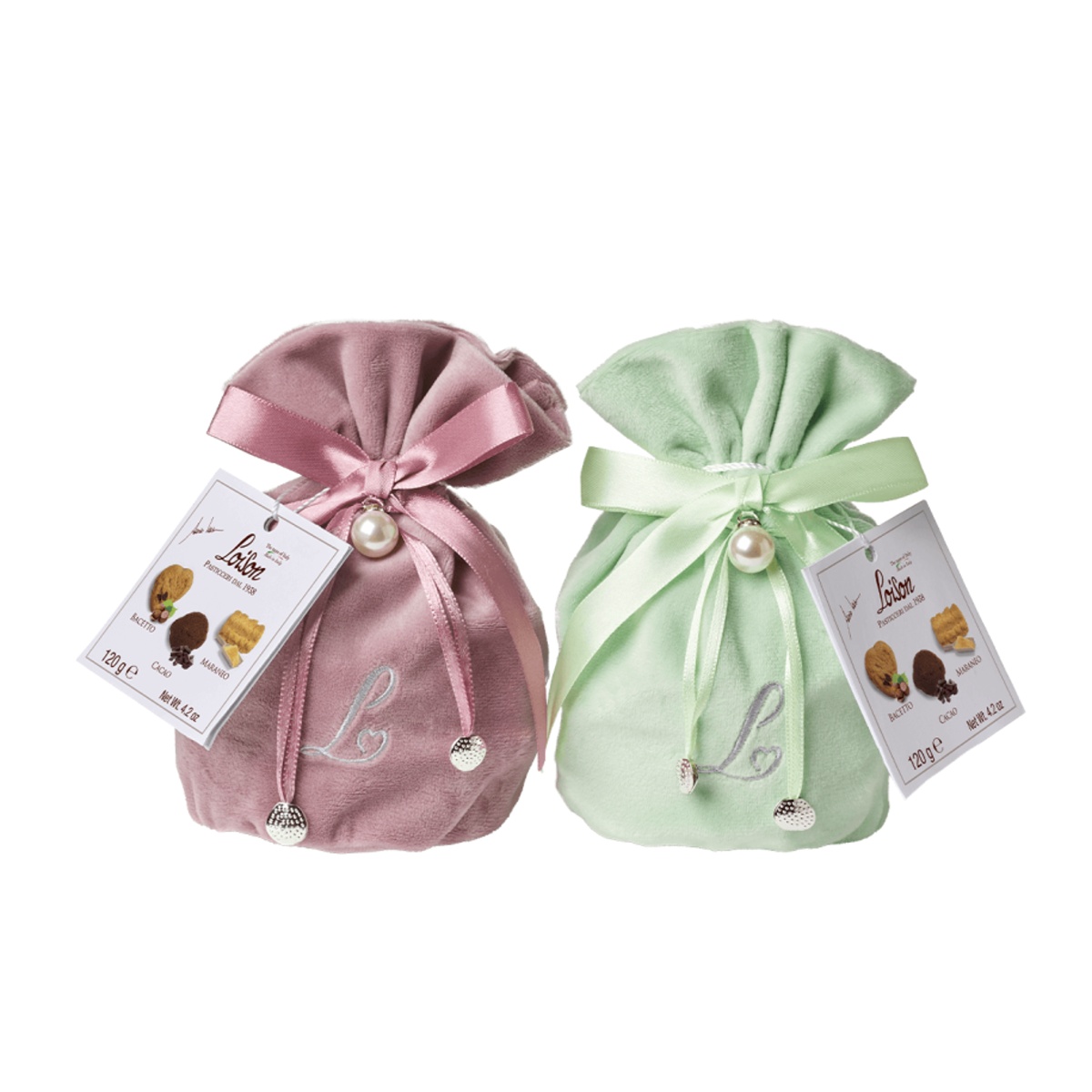 Sladké pochoutky - Loison Sušenky 3 druhy - BACETTO, CACAO, MARANEO v hebkém sáčku mix 120g