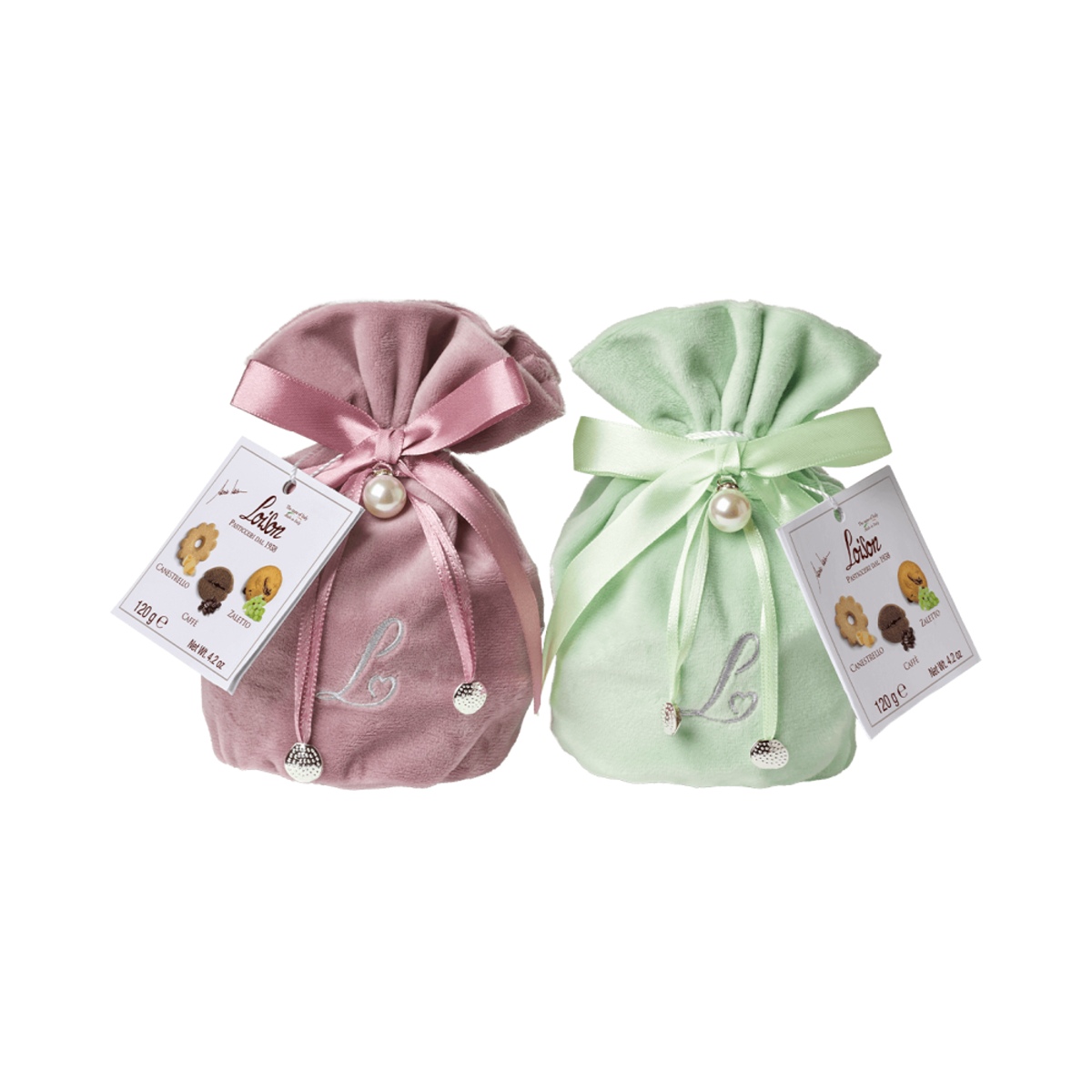 Sladké pochoutky - Loison Sušenky 3 druhy - CANESTRELLO, CAFFE, ZALETTO v hebkém sáčku mix 120g