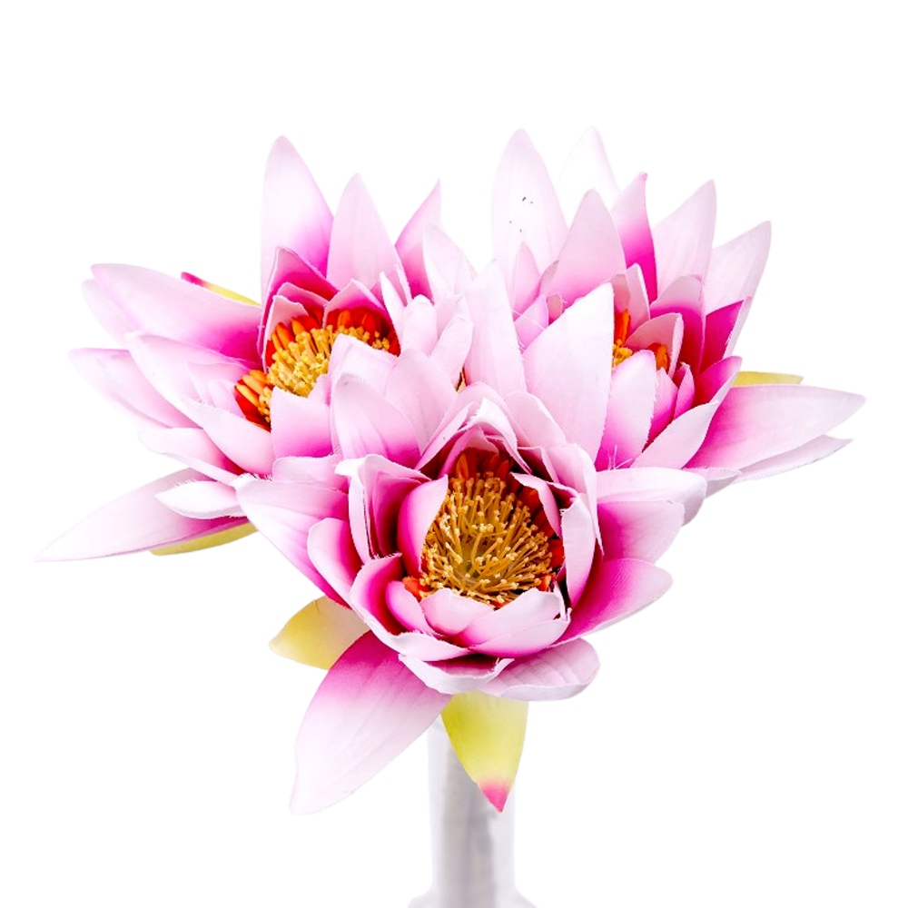 Umělé květiny - Lotus řezaný umělý růžový