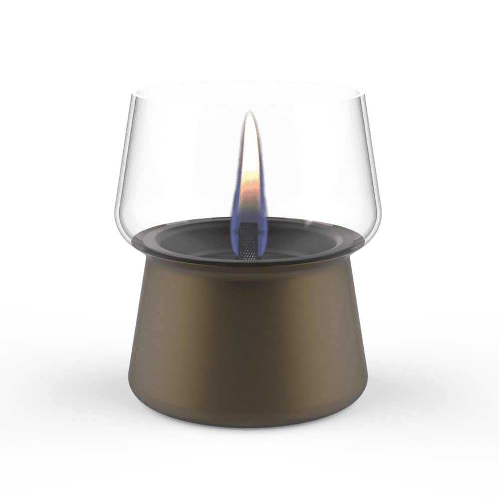 Lucerny a lampy - Lucerna TENDERFLAME AMARYLLIS 10 skleněná hnědá 12cm