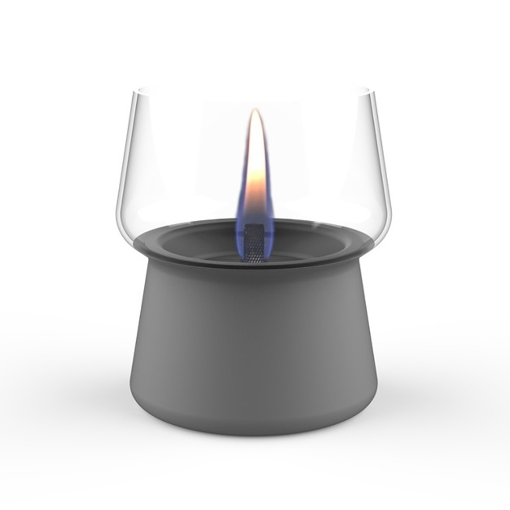 Lucerny a lampy - Lucerna TENDERFLAME AMARYLLIS 10 skleněná tm.šedá 12cm