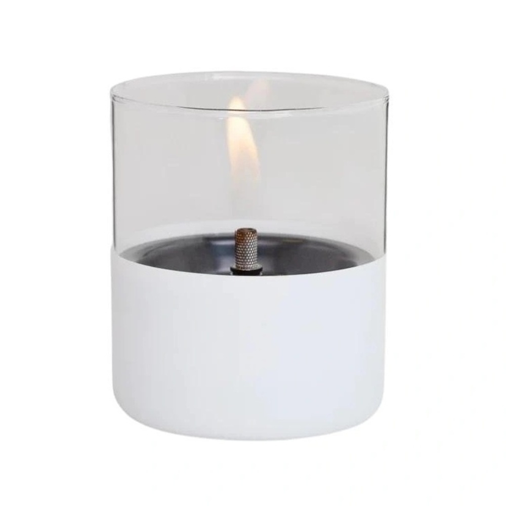 Lucerny a lampy - Lucerna TENDERFLAME LILLY 10 skleněná bílá 10cm