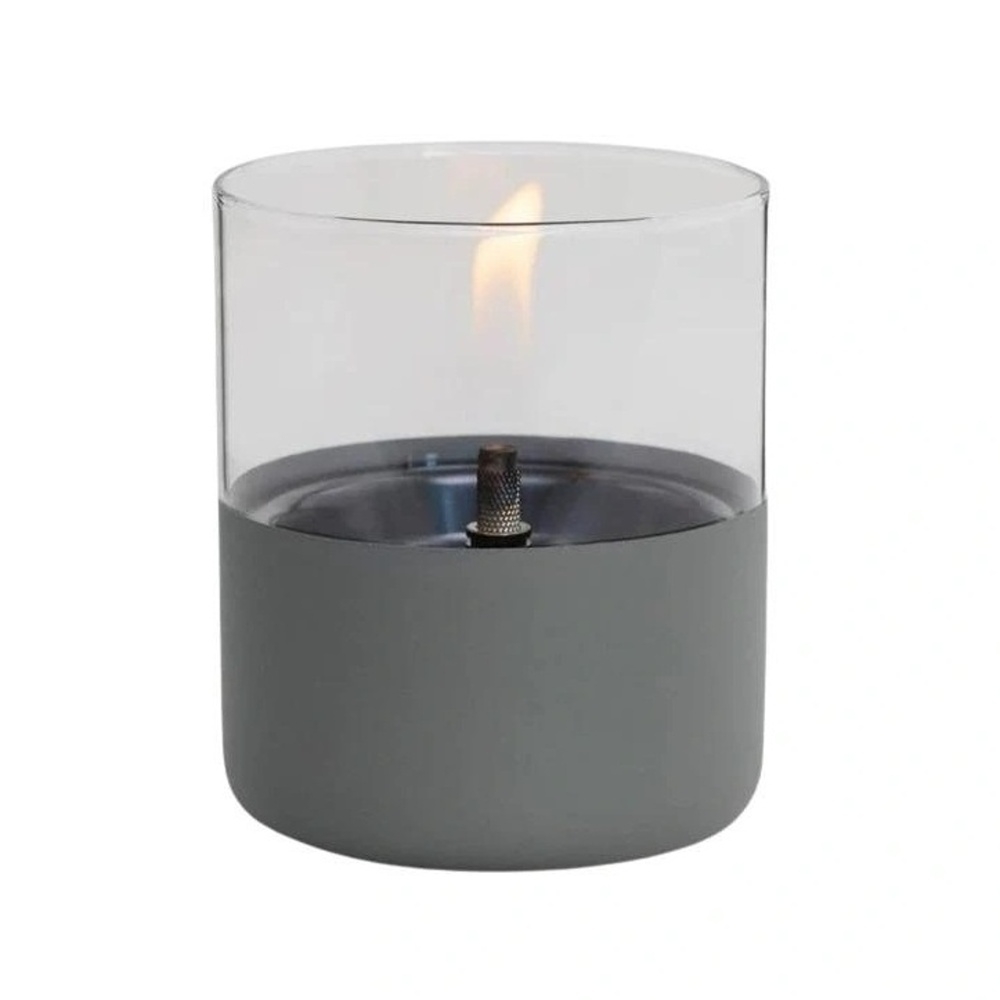 Lucerny a lampy - Lucerna TENDERFLAME LILLY 10 skleněná tm.šedá 10cm