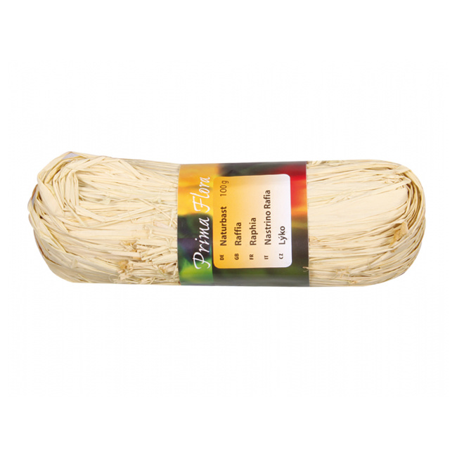 Stuhy, vlákna a lýka - Lýko RAFFIA přírodní 100g