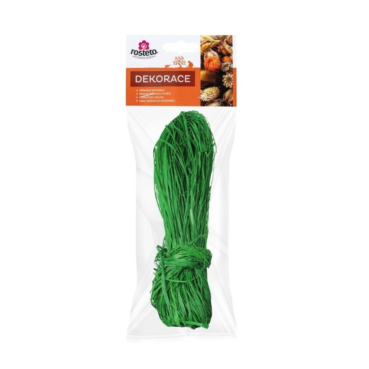 Stuhy, vlákna a lýka - Lýko RAFFIA zelené 50g