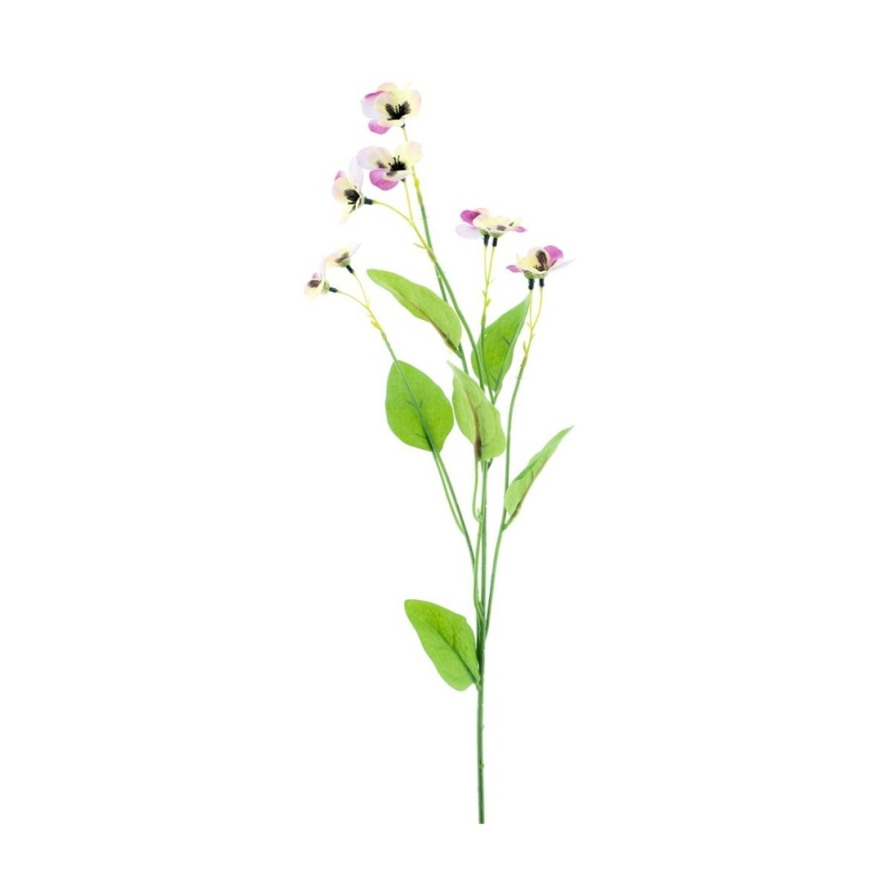 Jarní umělé květiny - Maceška mini řezaná umělá růžová 61cm