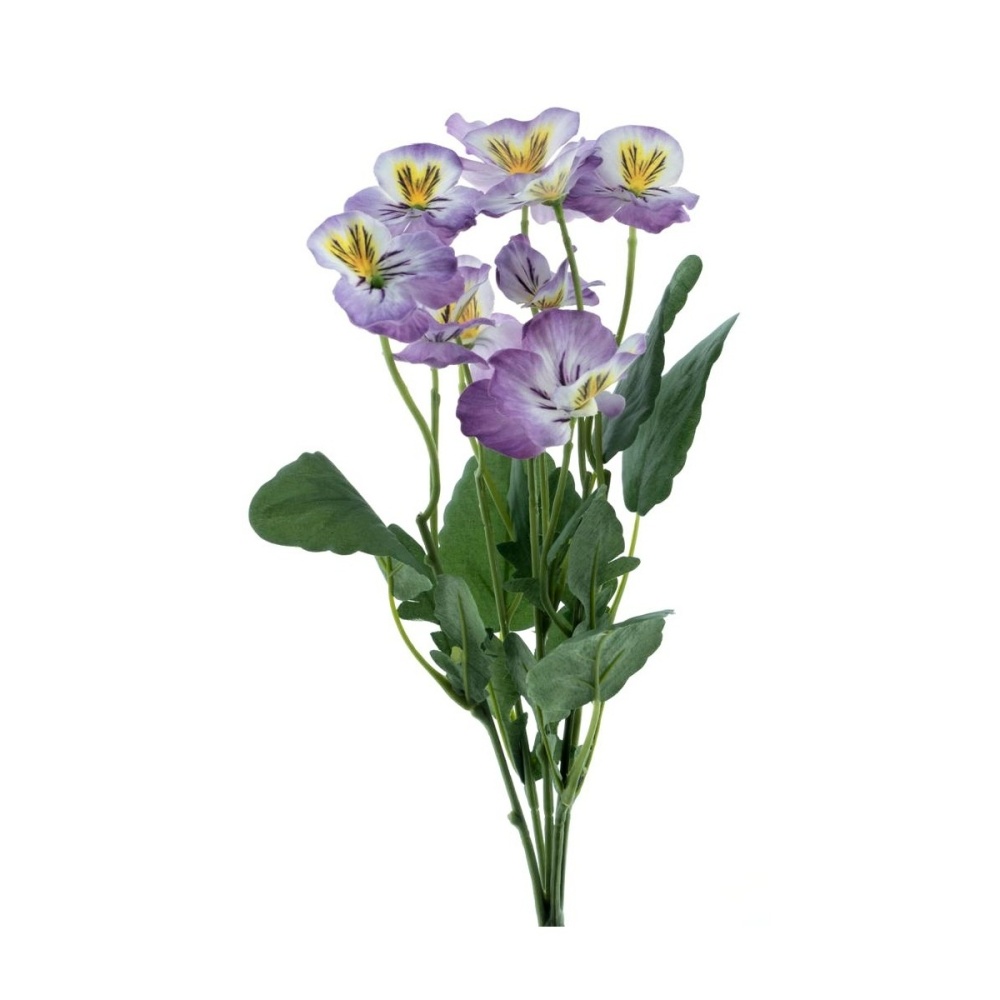 Jarní umělé květiny - Maceška trsová umělá purpurová 33cm