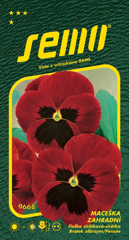 Osivo dvouletek - Maceška zahradní červená s okem