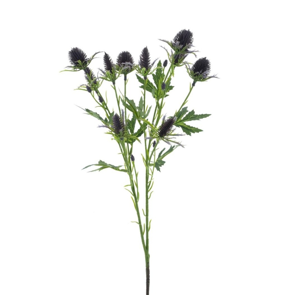 Letní umělé květiny - Máčka větev umělá purpurová 68cm