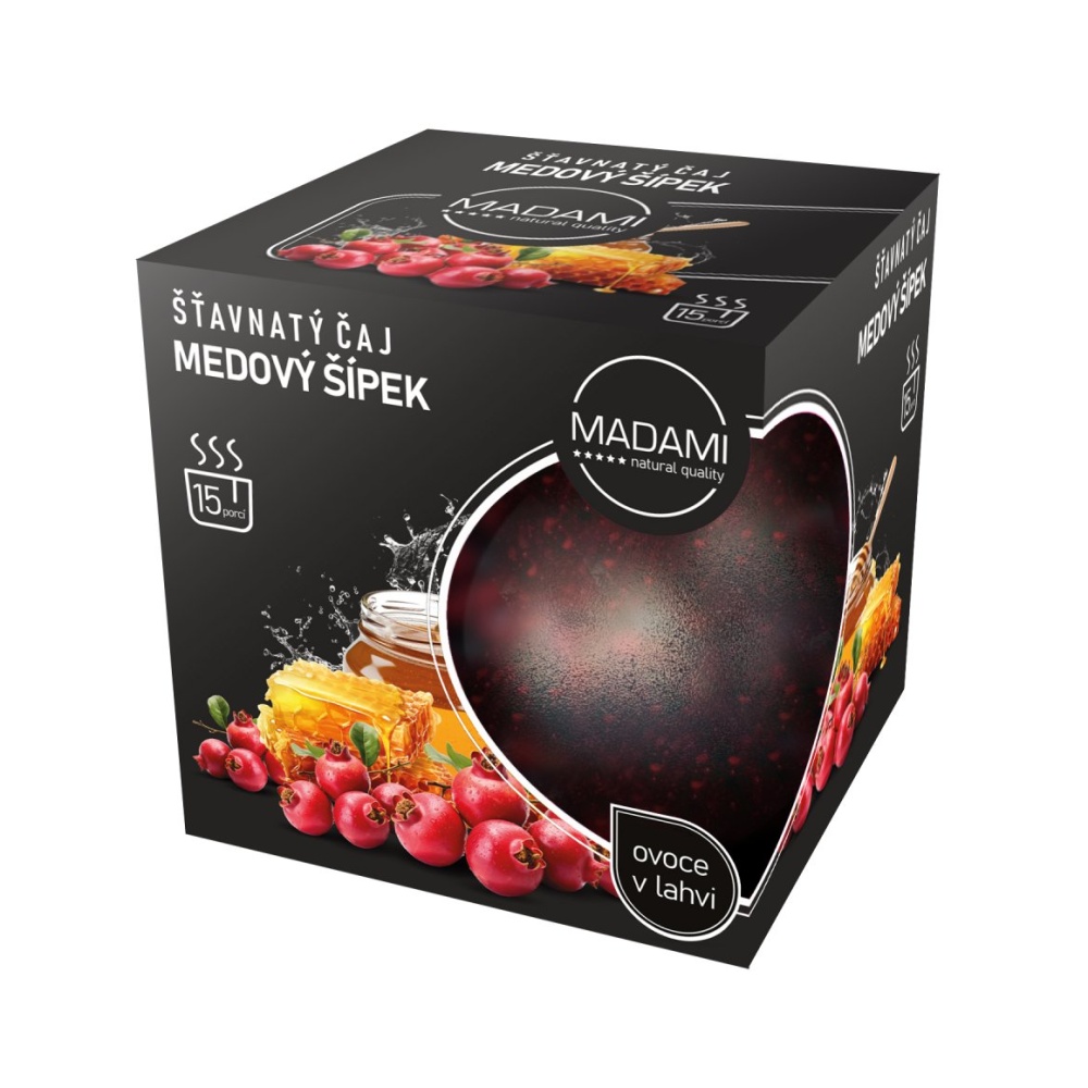 Nápoje - Madami Šťavnatý čaj medový šípek 520ml