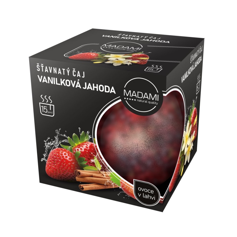 Nápoje - Madami Šťavnatý čaj vanilková jahoda 520ml