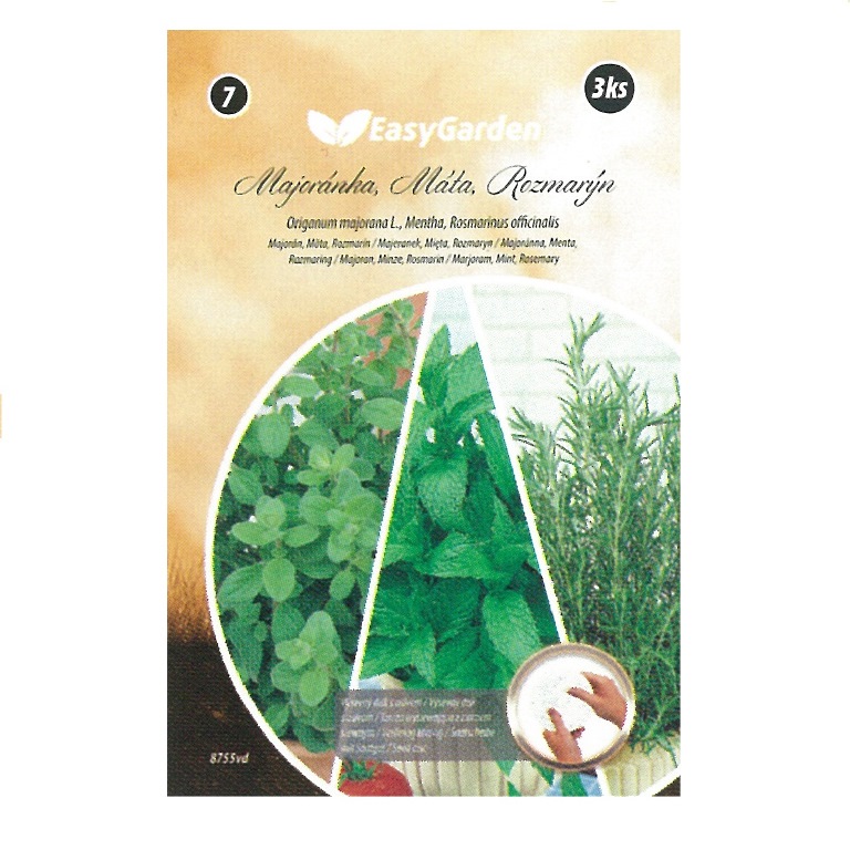 Výsevní pásky - Majoránka, máta, rozmarýn výsevní disk
