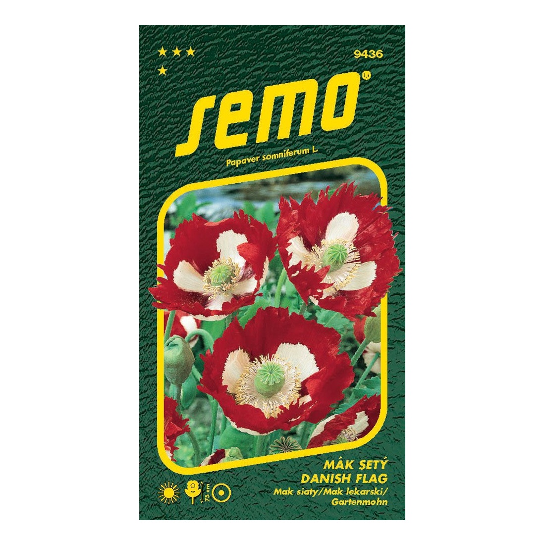 Osivo letniček - Mák setý Danish Flag