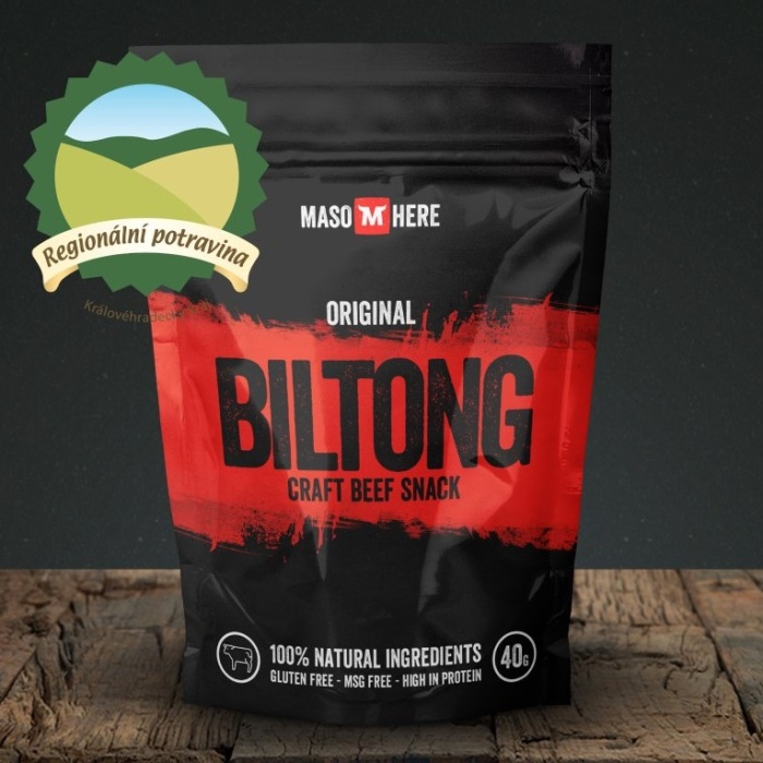 Biltong a jerky - Maso sušené BILTONG hovězí Originál 40g