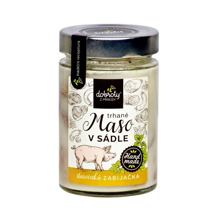 Masa a paštiky - Maso trhané v sádle - Staročeská zabijačka 250g