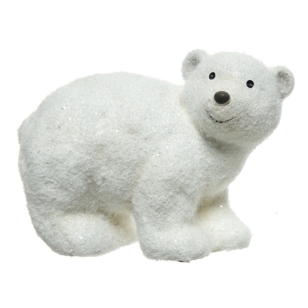 Medvěd lední  terakota mix tvarů bílá 10,6-11,3cm-0