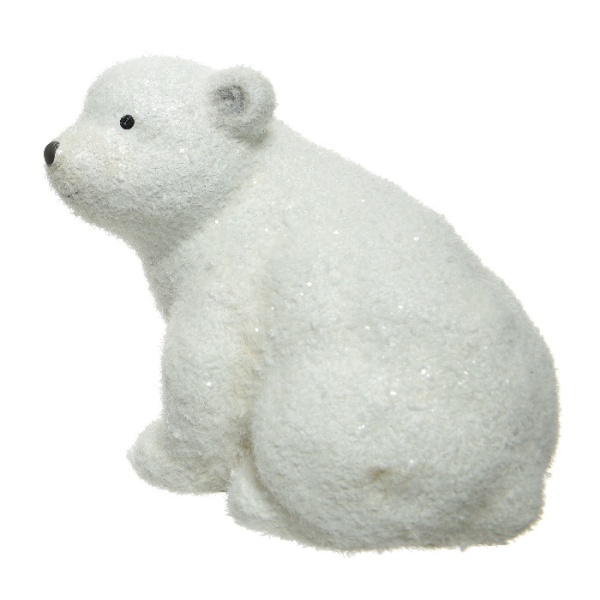 Medvěd lední  terakota mix tvarů bílá 10,6-11,3cm-1
