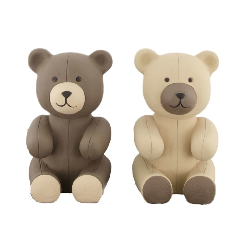 Dekorační figurky zvířat - Medvěd sedící cementový mix 20,5cm