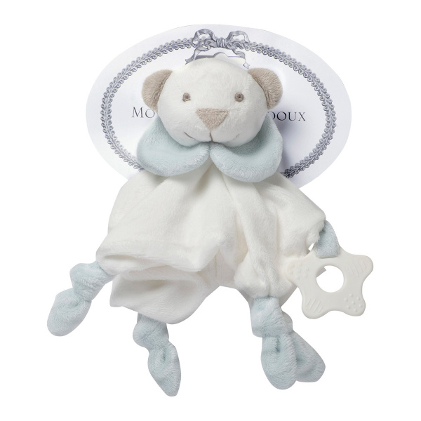 Dětské zboží - Medvěd USÍNÁČEK uzlíky polyester modrá/bílá 29,5cm