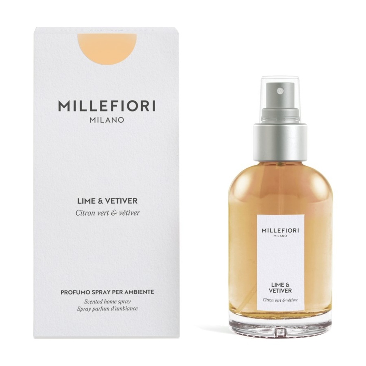 Vonné spreje Millefiori Milano - Millefiori interiérový sprej Lime & Vetiver 100ml
