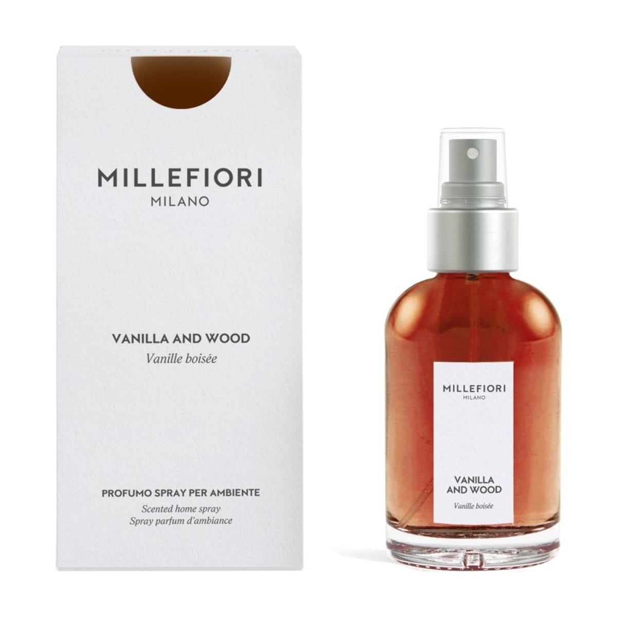 Vonné spreje Millefiori Milano - Millefiori interiérový sprej Vanilla & Wood 100ml