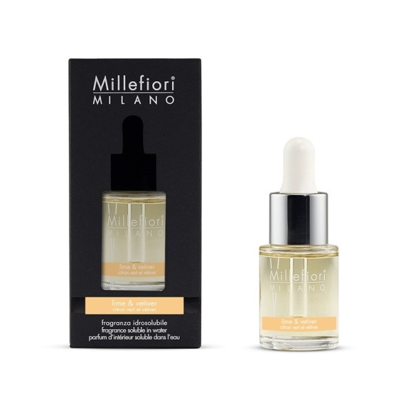 Vonné oleje Millefiori Milano - Millefiori Olej vonný NATURAL Lime & Vetiver 15ml