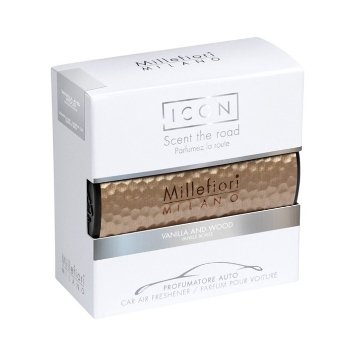 Vůně do auta Millefiori Milano - Millefiori Vůně do auta CAR METAL Vanilla & Wood