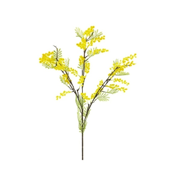 Jarní umělé květiny - Mimosa řezaná umělá žlutá 100cm
