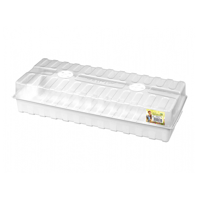 Předpěstování - Minipařeniště s ventilací 47x20x10cm bílá