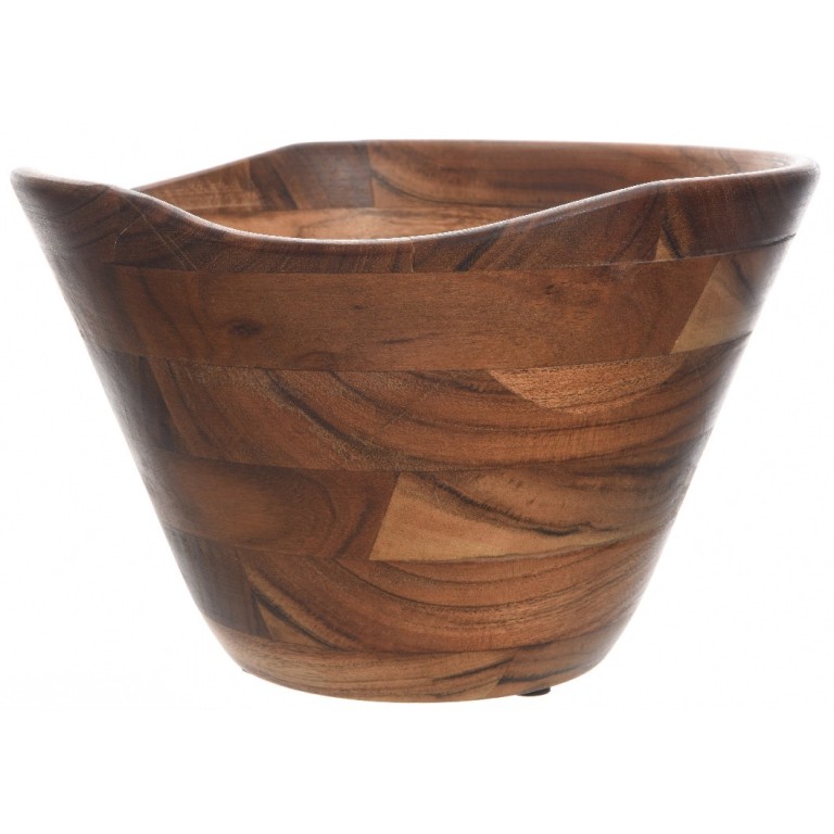 Dřevěné servírovací misky a talíře - Mísa dřevěná se zvlněným okrajem 26cm