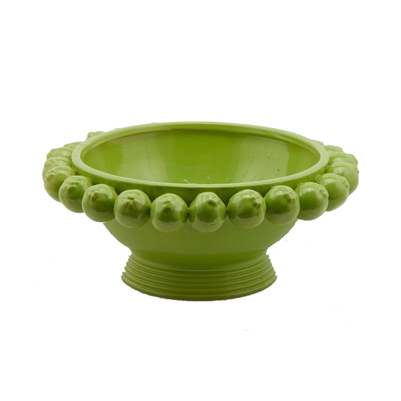 Keramické obaly - Mísa kulatá keramická s limetkami zelená 45cm
