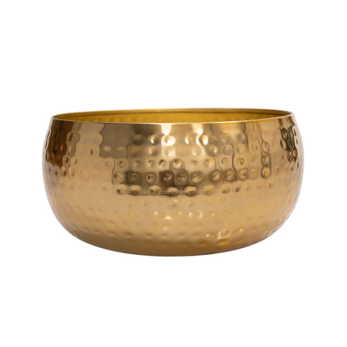 Kovové a plechové obaly - Mísa kulatá kovová KODY zlatá 34cm