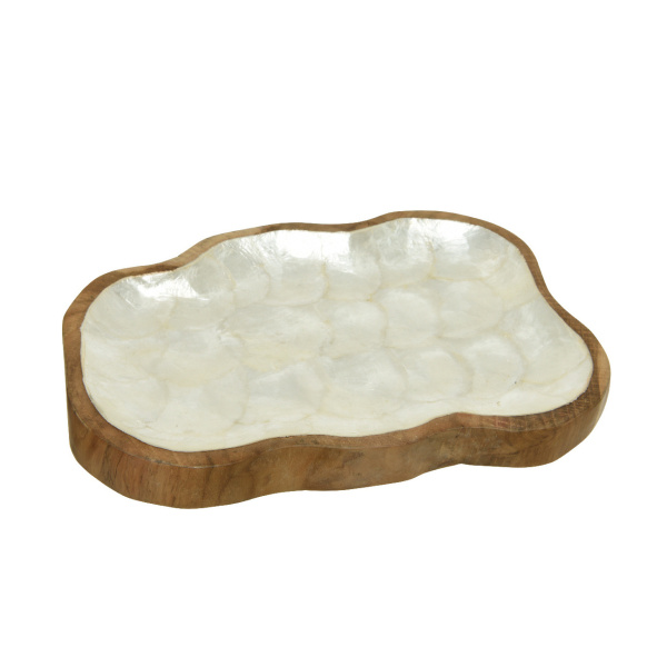 Drobné interiérové dekorace - Mísa  ovál dřevo a perleť 20cm