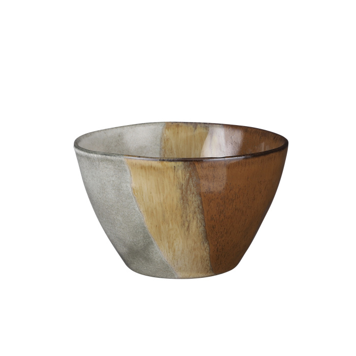 Misky a mísy - Miska kulatá BOAZ keramika hnědá 14,5cm