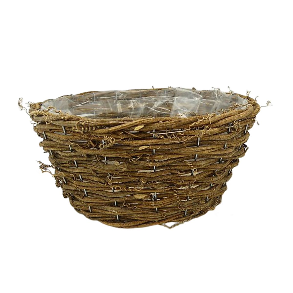 Proutěné a dřevěné obaly - Miska kulatá proutěná s igelitem hnědá 26cm
