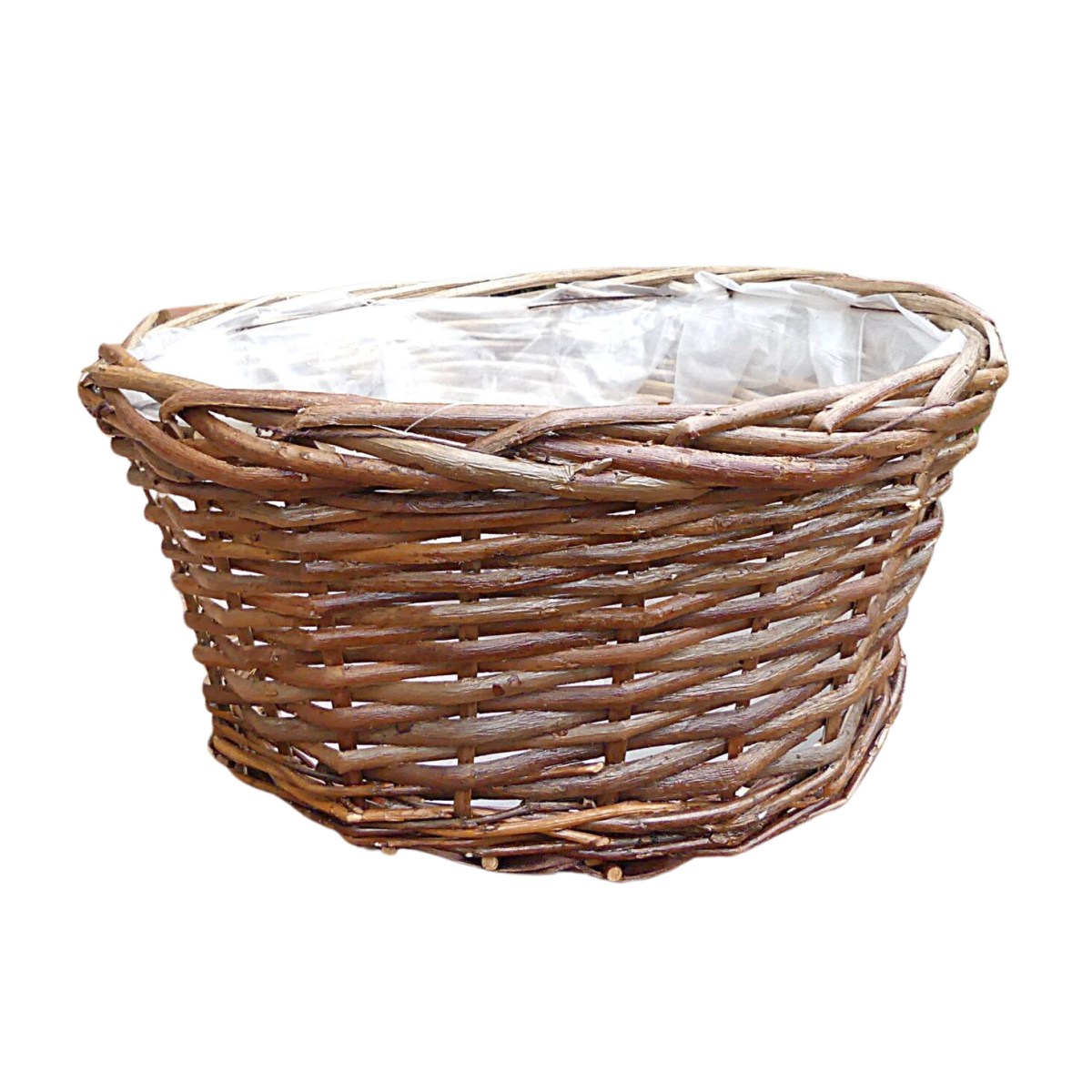Proutěné a dřevěné obaly - Miska kulatá proutěná s igelitem přírodní 26cm