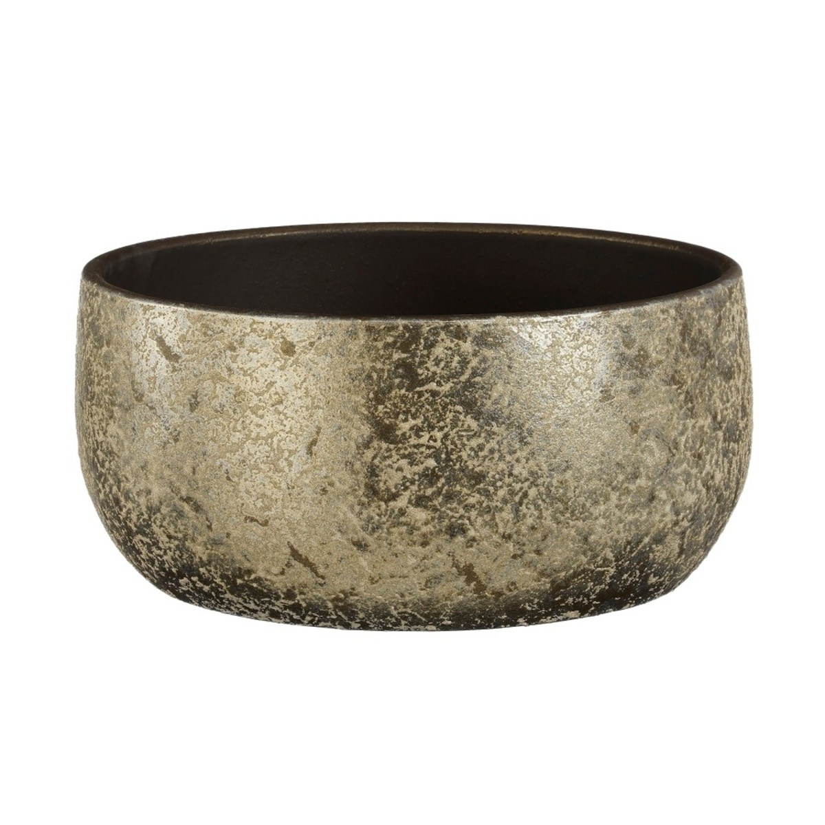 Keramické obaly - Miska kulatá terakotová CLEMENTE antik šampaň 37cm