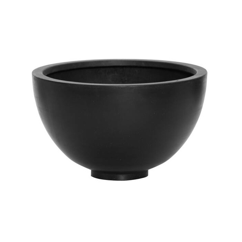 Keramické květináče - Miska kutalá PETER M fiberstone černá 30cm